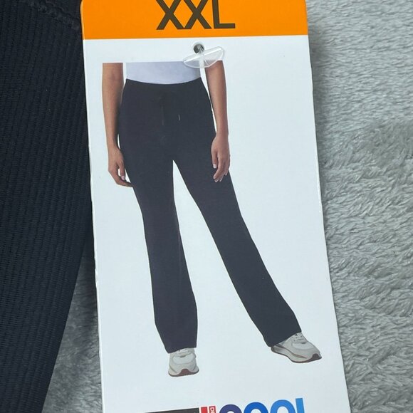 32 Degrees Womens XXL Black Drawstring Lounge Pants Stretch Cooling Fabric d0273 - Picture 4 of 10